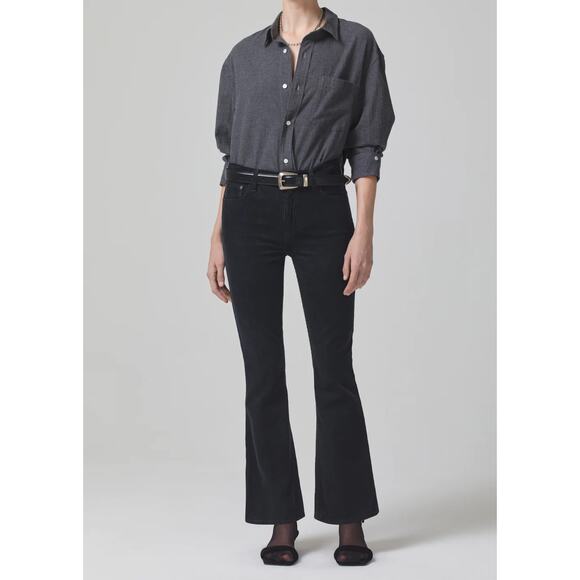 Citizens of Humanity Isola Boot Corduroy Pants High‎ Rise Charcoal Sz 32 - Picture 1 of 11